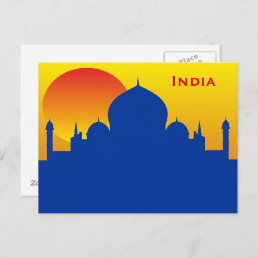  reizen India, toevoeging Briefkaart (Voorkant / Achterkant)
