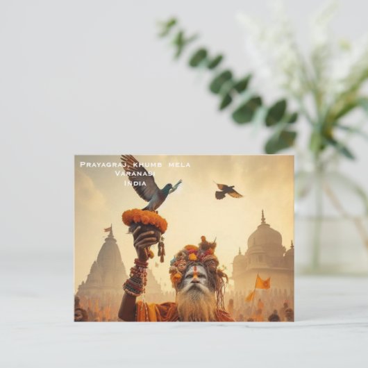  reizen India, toevoeging Briefkaart (Staand voorkant)