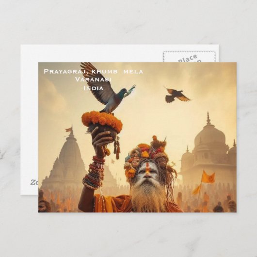  reizen India, toevoeging Briefkaart (Voorkant / Achterkant)