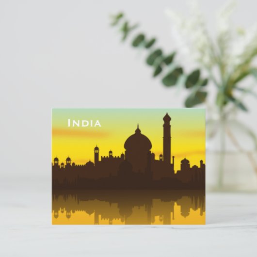  reizen India, toevoeging Briefkaart (Staand voorkant)