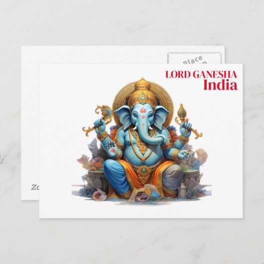  reizen India, toevoeging Briefkaart (Voorkant / Achterkant)