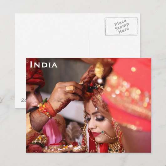 reizen India, toevoeging Briefkaart (Voorkant / Achterkant)