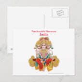 reizen India, toevoeging Briefkaart (Voorkant / Achterkant)