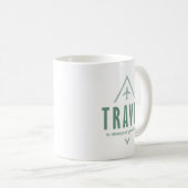 Reizen is altijd een goed idee, avontuurzoeker koffiemok (Voorkant rechts)