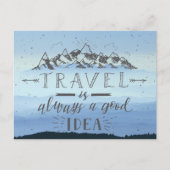 Reizen is altijd een goed idee briefkaart (Voorkant)