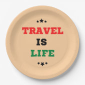 Reizen is een Bord van levenspapier (Voorkant)