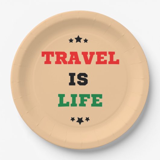 Reizen is een Bord van levenspapier (Voorkant)