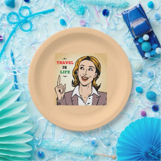 Reizen is een Bord van levenspapier (Feest)