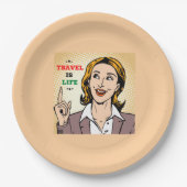 Reizen is een Bord van levenspapier (Voorkant)