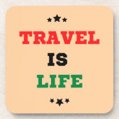 Reizen is een Life Beverage Coaster Bier Onderzetter (Voorkant)