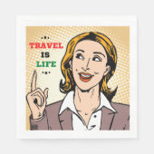 Reizen is een papieren servet (Voorkant)