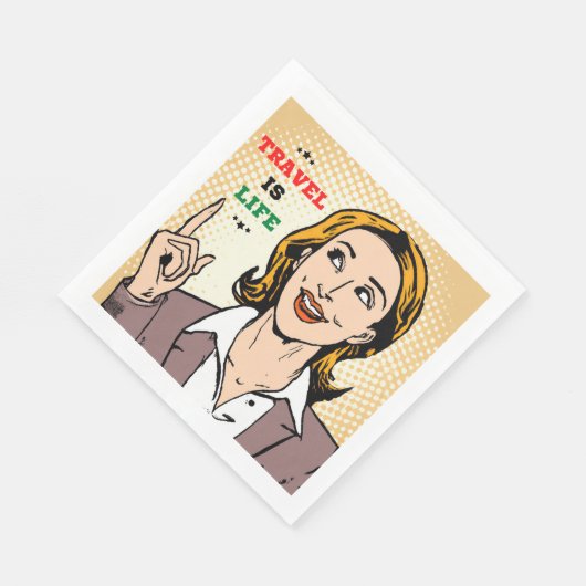 Reizen is een papieren servet (Hoek)