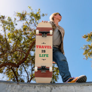 Reizen is een skateboard