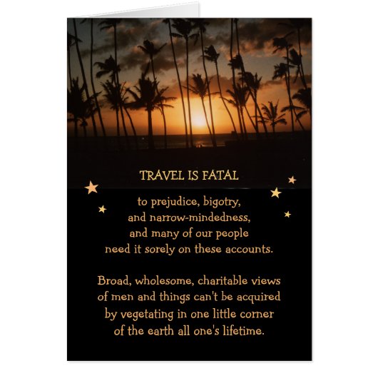 Reizen is fataal voor Narrow-Mindedness etc. (Voorkant)