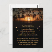 Reizen is fataal voor Narrow-Mindedness etc. Briefkaart (Voorkant / Achterkant)