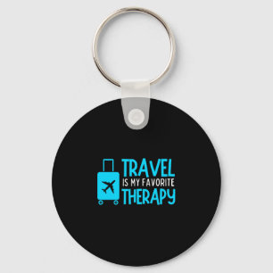 Reizen is favoriete therapie reizende liefhebber g sleutelhanger