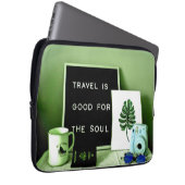 Reizen is goed voor de soep laptop sleeve (Voorkant Rechts)