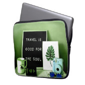 Reizen is goed voor de soep laptop sleeve (Voorkant Links)