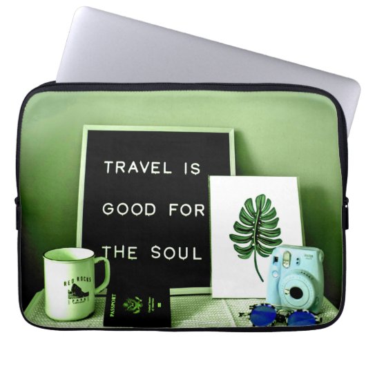 Reizen is goed voor de soep laptop sleeve (Voorkant)