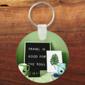Reizen is goed voor de soep sleutelhanger (Voorkant)