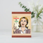 Reizen is het leven Briefkaart (Staand voorkant)