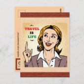 Reizen is het leven Briefkaart (Voorkant / Achterkant)