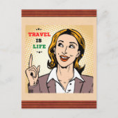 Reizen is het leven Briefkaart (Voorkant)