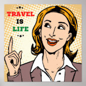 Reizen is het leven Poster (Voorkant)