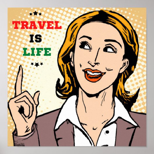 Reizen is het leven Poster (Voorkant)