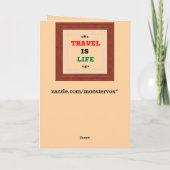 Reizen is het leven Wenskaart Kaart (Achterkant)