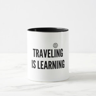 Reizen is leren mok
