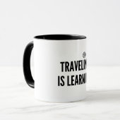 Reizen is leren mok (Voorkant links)