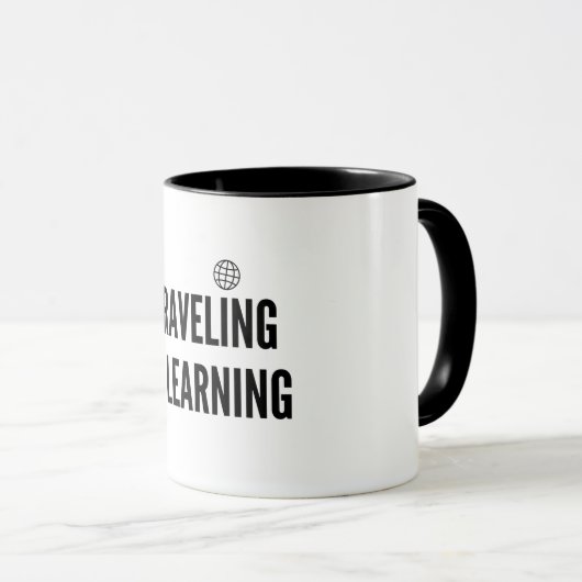 Reizen is leren mok (Voorkant rechts)