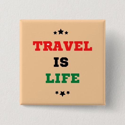 Reizen is leven Button (Voorkant)