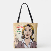 Reizen is leven Canvas tas (Achterkant)