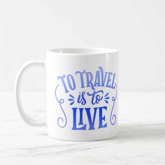 Reizen is leven koffiemok (Links)