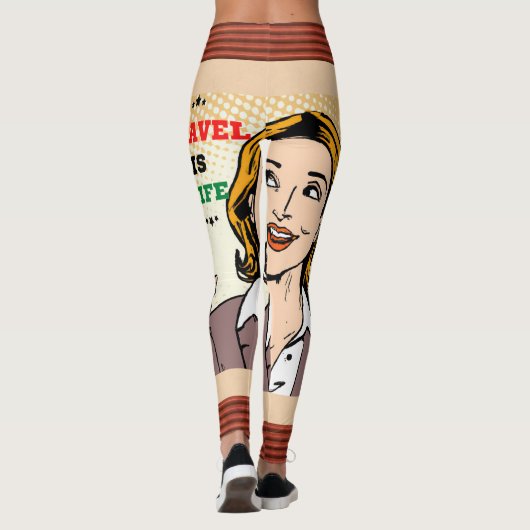 Reizen is leven Leggings (Achterkant)