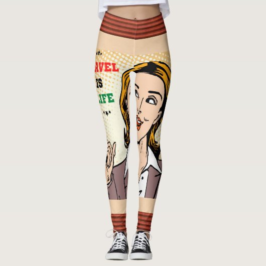 Reizen is leven Leggings (Voorkant)