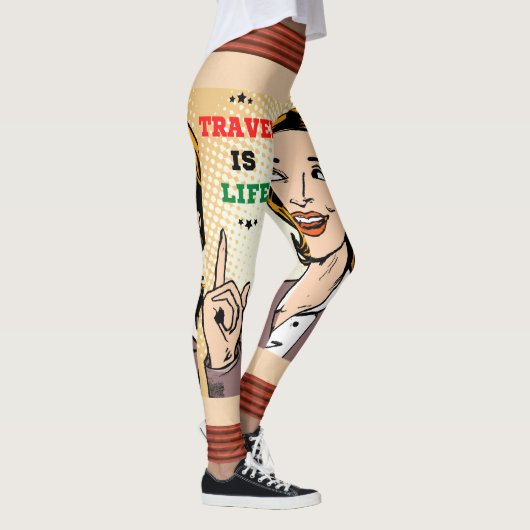 Reizen is leven Leggings (Rechts)
