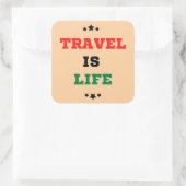 Reizen is leven Sticker (Tas)