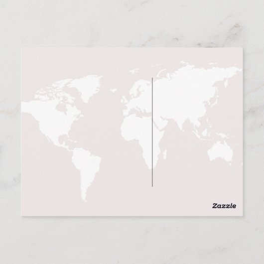 Reizen is leven / wereldkaart briefkaart (Achterkant)