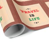 Reizen is levensverpakkingspapier cadeaupapier (Rol Hoek)