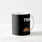 Reizen is mijn favoriete medicijn Mannen Women Adv Koffiemok (Voorkant rechts)