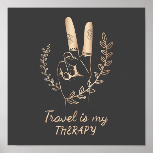 Reizen is mijn Therafy Poster (Voorkant)