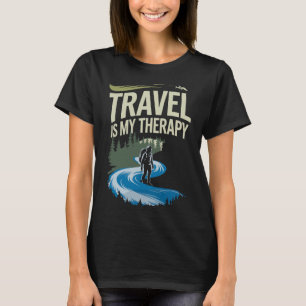 Reizen is mijn therapie - Avontuur Zoeker Quote T- T-shirt