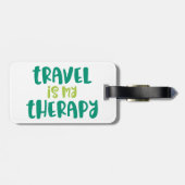 Reizen is mijn therapie. bagagelabel (Achterkant horizontaal)