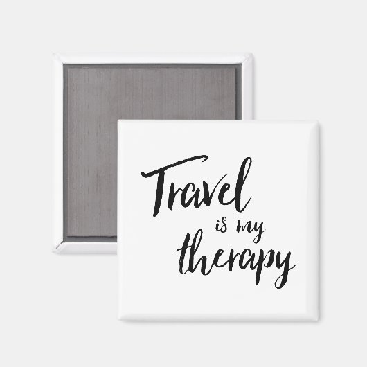 Reizen is mijn Therapie Magneet (Voorkant / Achterkant)