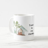 Reizen is mijn therapie, mok voor een reiziger, ee (Voorkant links)