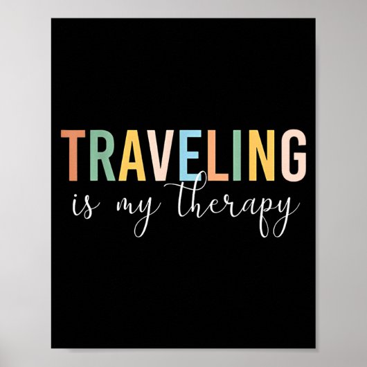 Reizen is mijn therapie poster (Voorkant)