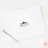 Reizen is mijn therapie ronde sticker (Envelop)